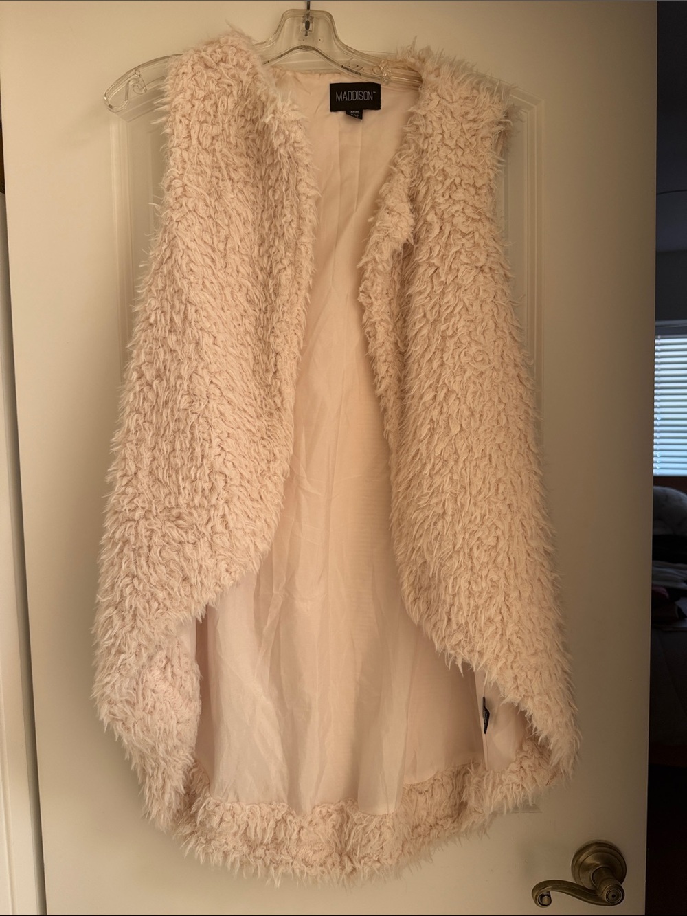 Madison Plush Faux Fur Open Vest